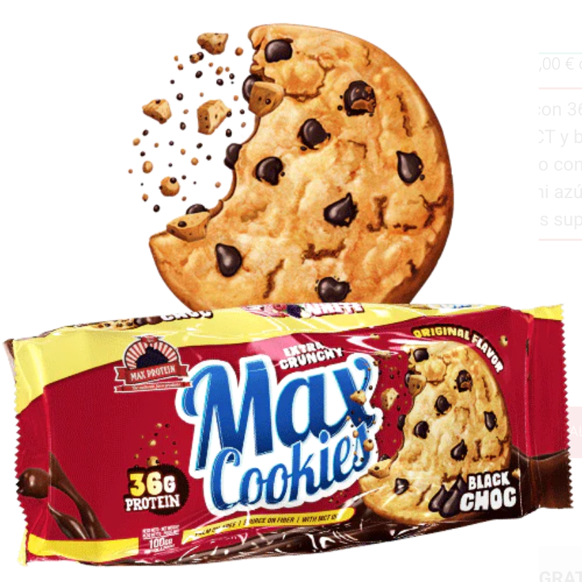 Max Cookies Black Choc 120gr
