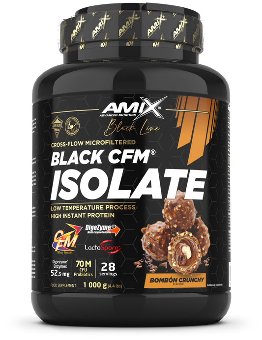 Amix Black CFM Isolate Protein 1kg Bombón Crunchy