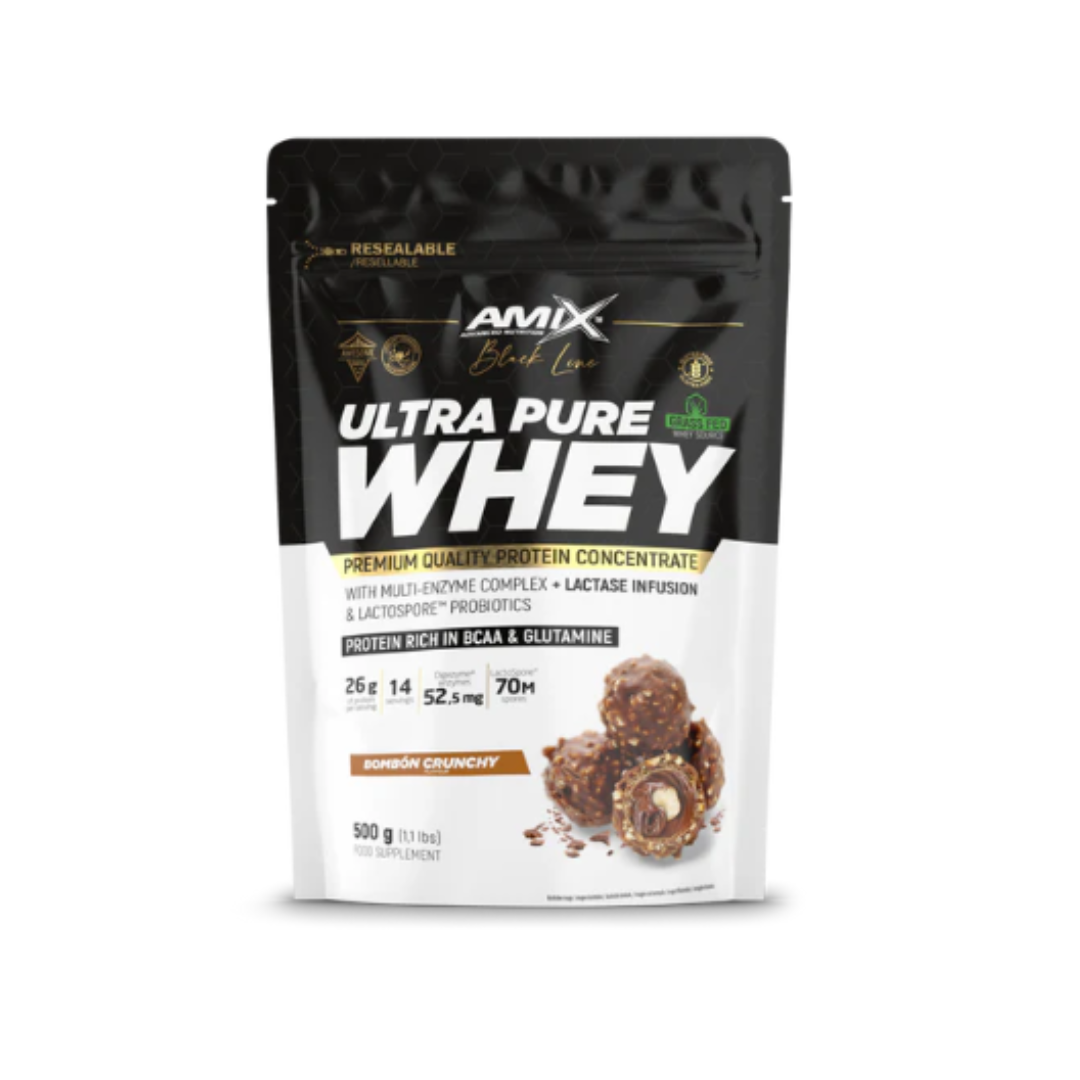 Amix Black Ultra Whey Protein 500g Bombón Crunchy